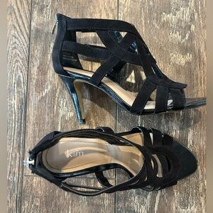 Black Strappy Heels for Women